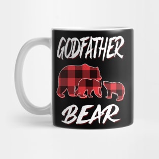 Godfather Bear Red Plaid Christmas Pajama Matching Family Gift Mug